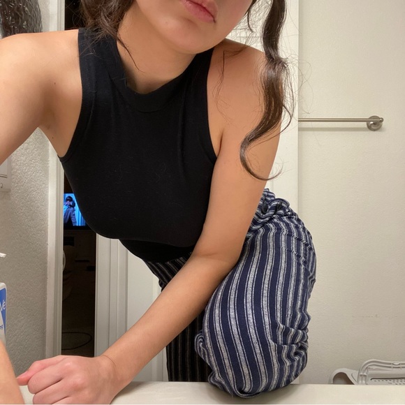 Navy striped pants - Picture 2 of 7